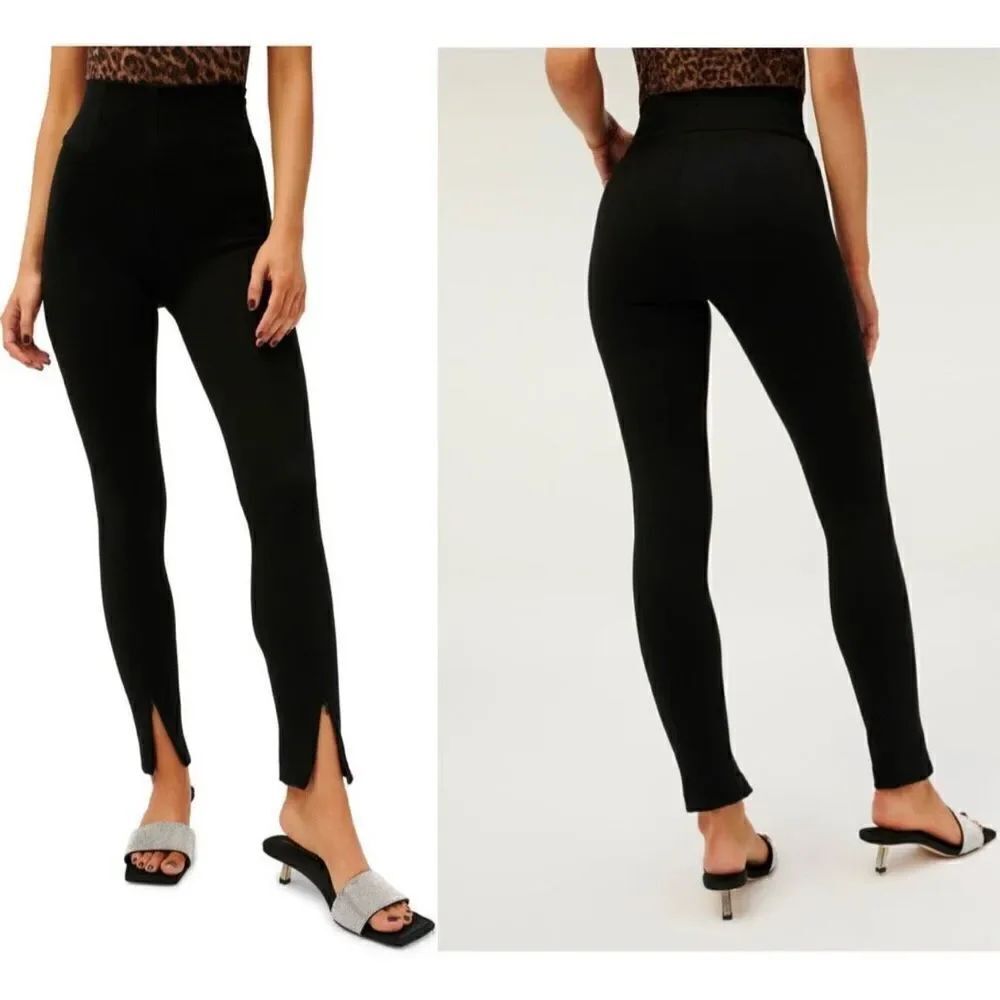 Good American skinny stretch black pants size 7 or 4XL NWT